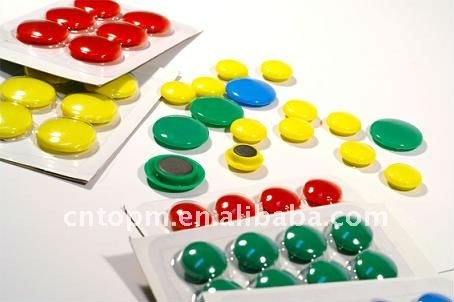 着色された装飾的な磁気円形家庭用absボタン、 shcool、 オフィス、 公共-ボタン問屋・仕入れ・卸・卸売り