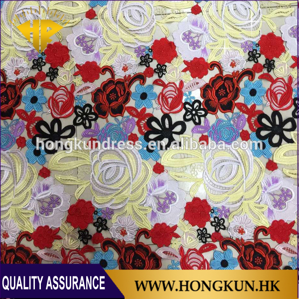 Hongkun高品質刺繍レース生地使用でハイエンドファッション-レース問屋・仕入れ・卸・卸売り