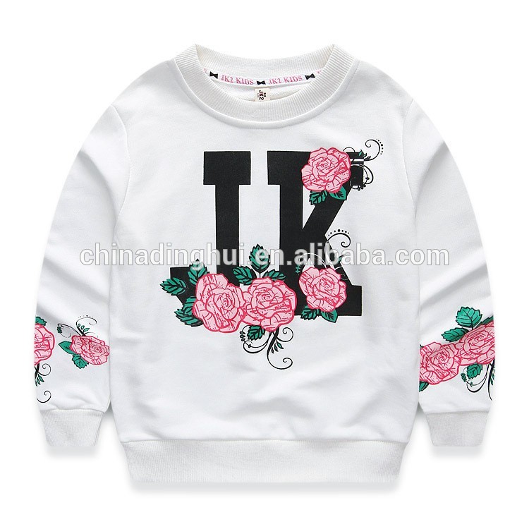 かわいい赤ちゃんユニセックストレーナーフードなし子供花柄パーカー-キッズ服　パーカー、スウェットシャツ問屋・仕入れ・卸・卸売り
