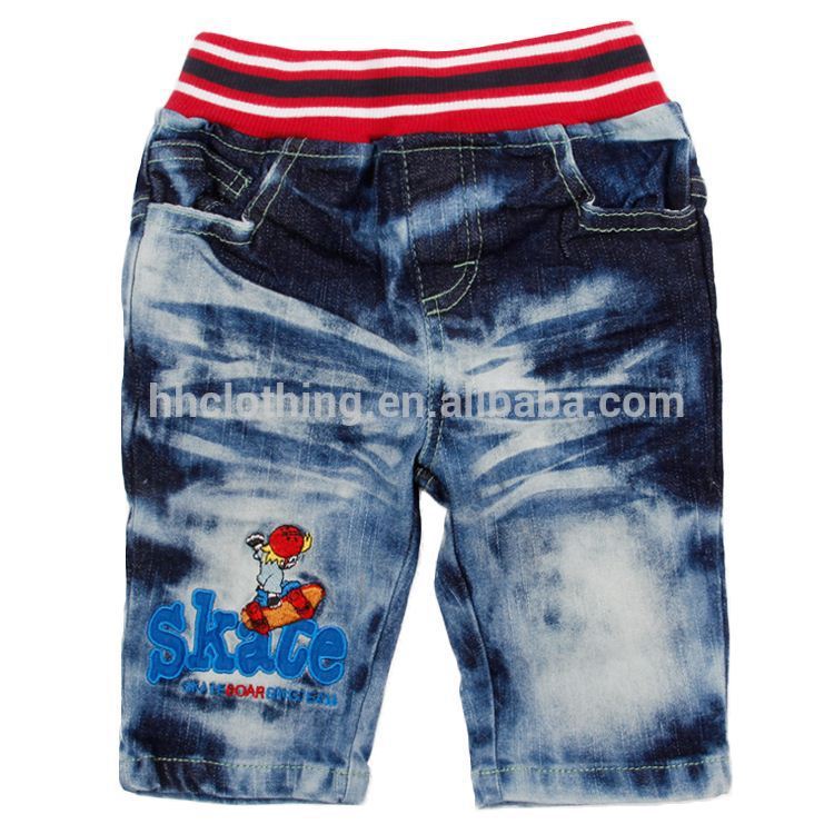 (d3626) ブルー18m-6yの子供の男の子のファッション短いジーンズ卸売子供のジーンズ-キッズ服　半ズボン問屋・仕入れ・卸・卸売り