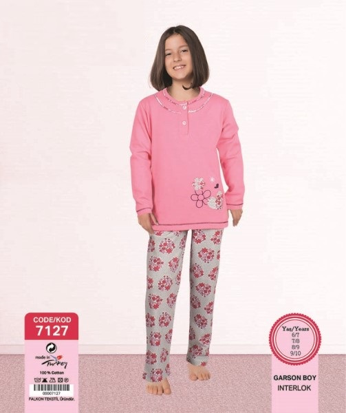 コットン子供パジャマ 、 7127-パジャマ問屋・仕入れ・卸・卸売り