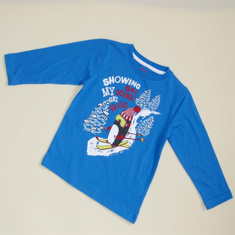 中国r&h青oネックプリントの子供の摩耗の高品質のoem-キッズ服　シャツ、トップス問屋・仕入れ・卸・卸売り