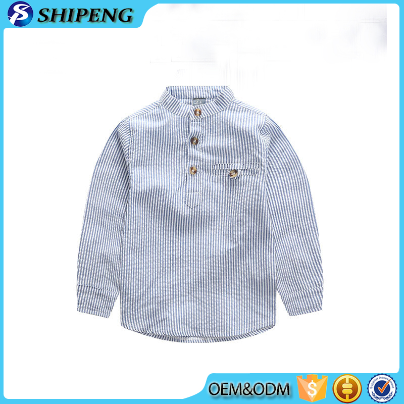 赤ちゃん男の子のストライプカジュアルシャツ綿100％中国の製造元-キッズ服　シャツ、トップス問屋・仕入れ・卸・卸売り