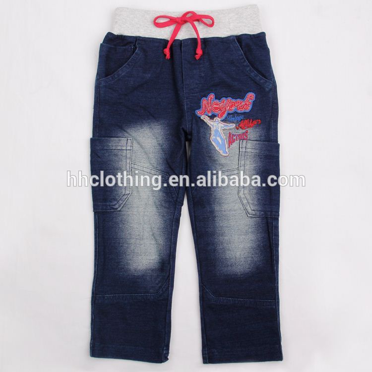 (b3519) ブルー2-6y2015パッチファッション破れたジーンズのズボンの子供の男の子、 子供のジーンズのズボン、 高品質の子供男の子デニムジーンズ-ズボン問屋・仕入れ・卸・卸売り
