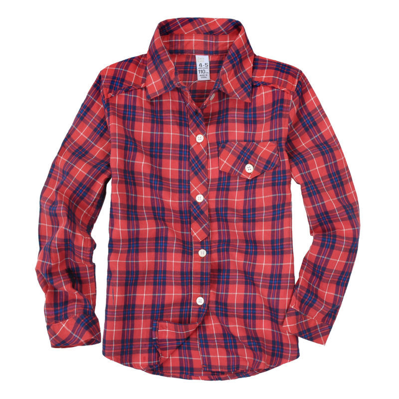 2016子衣服子供男の子格子縞の シャツ で純粋な綿卸売中国-キッズ服　シャツ、トップス問屋・仕入れ・卸・卸売り