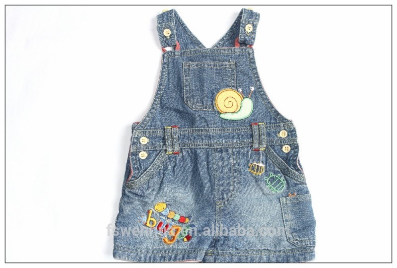 素敵な女の子のデニムジャンプスーツ赤ん坊のジーンズのパターン-キッズ服　ジーンズ問屋・仕入れ・卸・卸売り