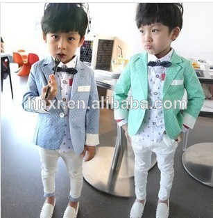 新しいデザイン2014年2月7日年韓国スタイル紳士coat+white2個の子供スーツタキシードパンツ-スーツ、タキシード問屋・仕入れ・卸・卸売り