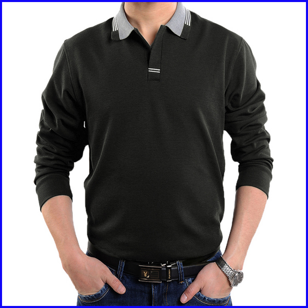 プレーン2014年服装加工なしブランドプラスのサイズの長い袖のメンズポロのtシャツ卸売-Tシャツ問屋・仕入れ・卸・卸売り