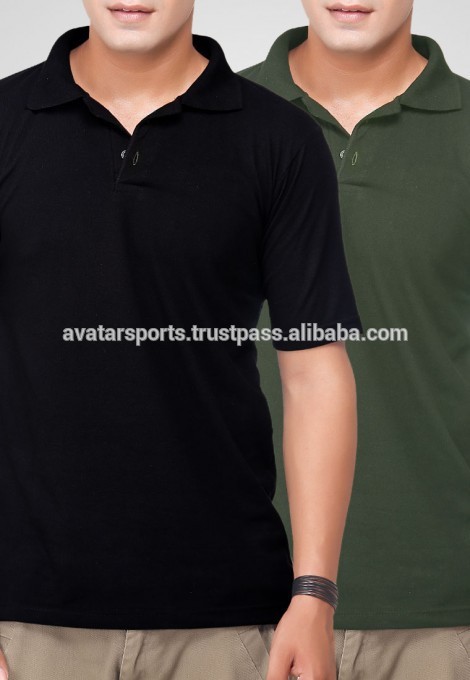 プレーンブラックコットンポロのtシャツメーカーパキスタン-Tシャツ問屋・仕入れ・卸・卸売り