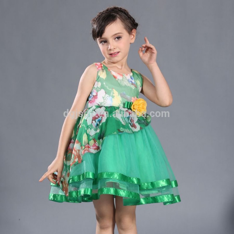 2016夏の女の子パーティードレスファッションフロック用キッズ子供素晴らしいドレス-キッズ服　セット問屋・仕入れ・卸・卸売り