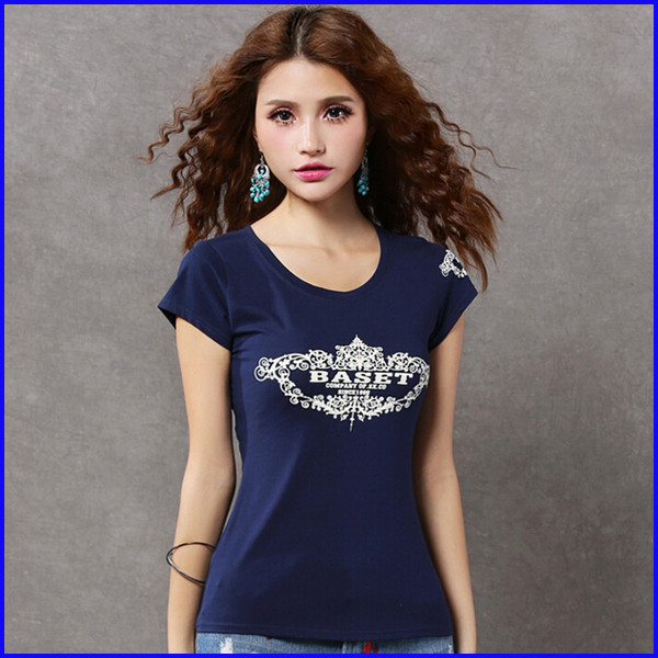 ファッション甘い2015十代の女の子のtシャツ半袖カスタムtシャツの女性のtシャツ-Tシャツ問屋・仕入れ・卸・卸売り