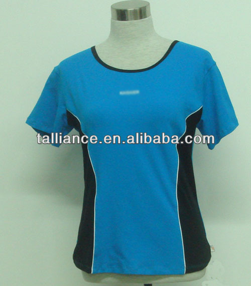 女性スポーツウェアのカスタムのヨガtシャツドライフィットシャツのジョギングウェア-Tシャツ問屋・仕入れ・卸・卸売り