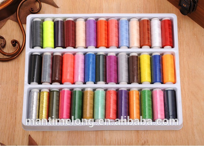 個39164ヤード色縫製繊維混合色のスレッドのスプールキットセット-縫い糸問屋・仕入れ・卸・卸売り