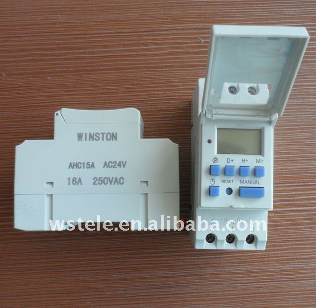 dinレールahc15a16a220vac毎日、 毎週プログラマブル電子lcdデジタルタイマー-タイマー問屋・仕入れ・卸・卸売り