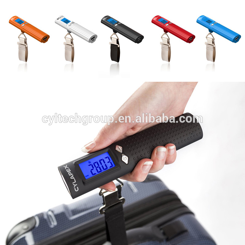 計量ポータブルスケールでスリムパワー·バンク2600 mah 50キログラムデジタル旅行荷物体重計から中国工場-はかり問屋・仕入れ・卸・卸売り