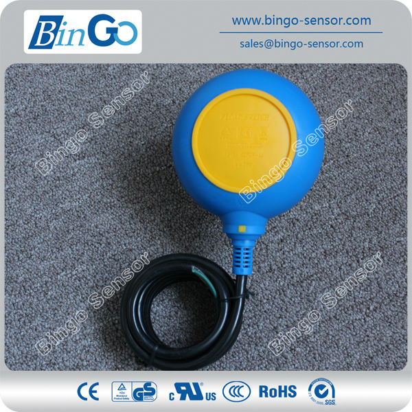 青と黄色水タンクppフロート式レベルコントロール付きpvc/ゴムケーブル-レベル測定器問屋・仕入れ・卸・卸売り