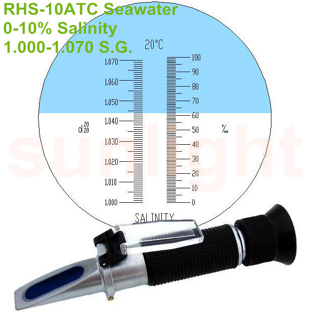 Rhs-10atc0-10%、 1.000-1.070s。 g。 海水塩分濃度屈折計-屈折率測定器問屋・仕入れ・卸・卸売り