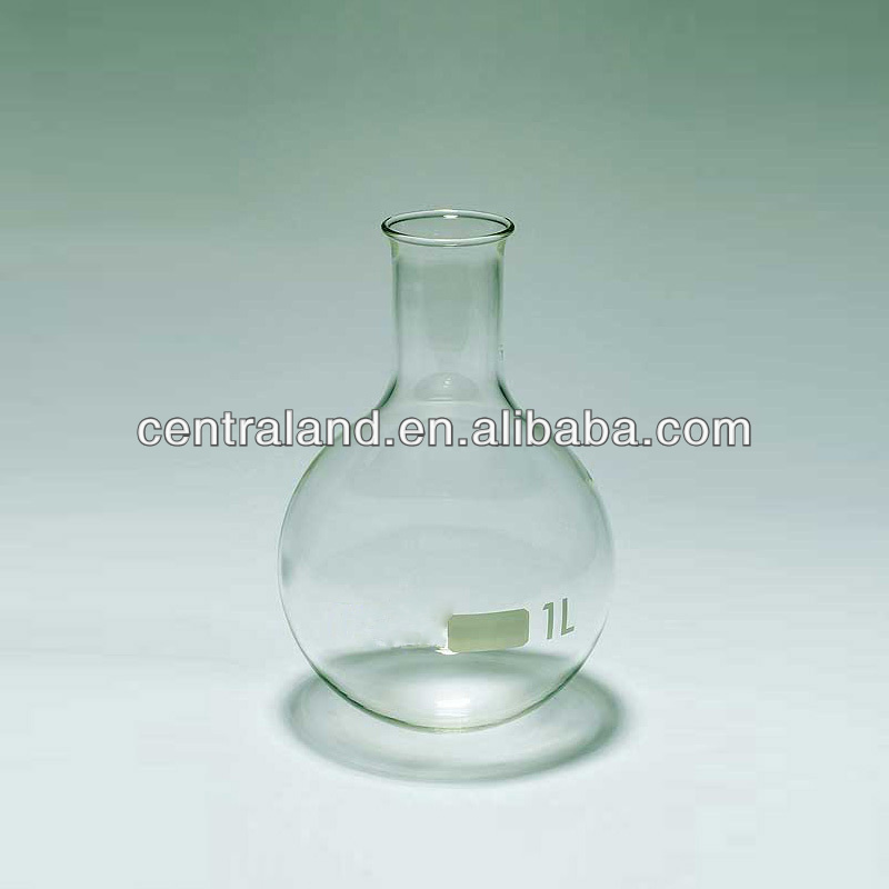 透明なガラス製品の沸騰フラスコでラウンドと平底-フラスコ問屋・仕入れ・卸・卸売り