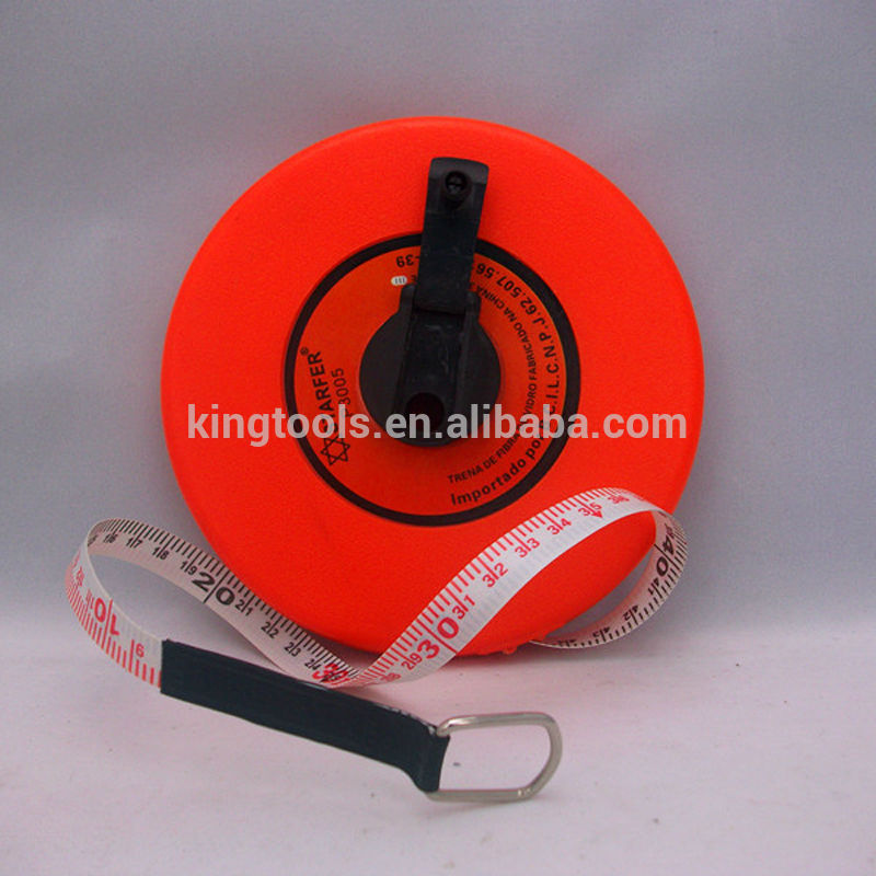 ベストセラー深紅色をカスタマイズする顧客のロゴを受け入れ新しいabsケースoemの発注30mファイバーグラス製の巻尺のは強力な磁気-巻尺問屋・仕入れ・卸・卸売り