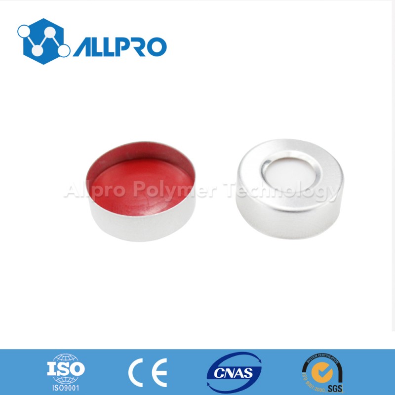 アルミ付きキャップ赤ptfe/whiteシリコンセプタムヘッドスペースバイアル用圧着-実験用ボトル問屋・仕入れ・卸・卸売り