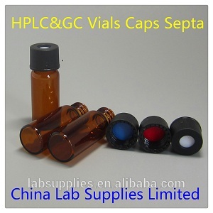 オートサンプラーバイアル1.5ミリリットルブラウンガラススクリューキャップ付きptfeセプタム島津hplc V835-実験用ボトル問屋・仕入れ・卸・卸売り