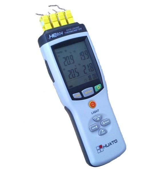 Huato HE804熱電対温度計サポートk j e t r s b型プローブ温度データロガー-温度計問屋・仕入れ・卸・卸売り
