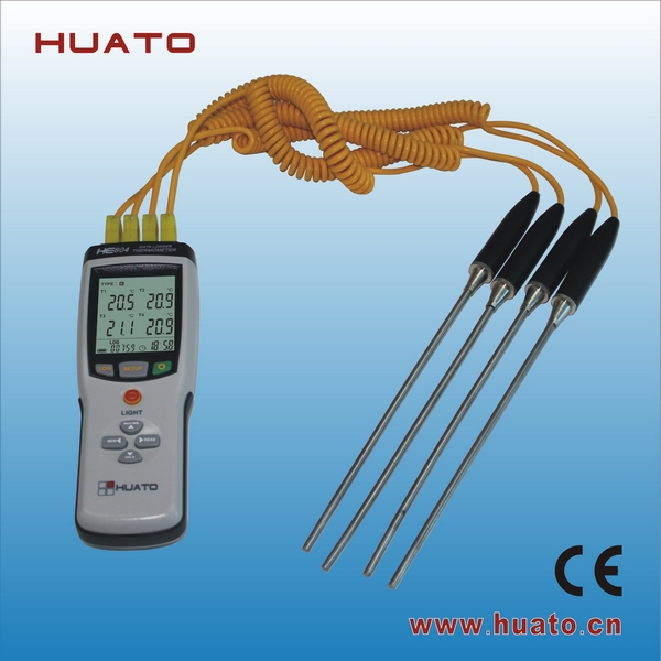 Huatohe804マルチ- チャネル熱電対温度計/熱電対温度計jkを持つetrsb型プローブ-温度計問屋・仕入れ・卸・卸売り