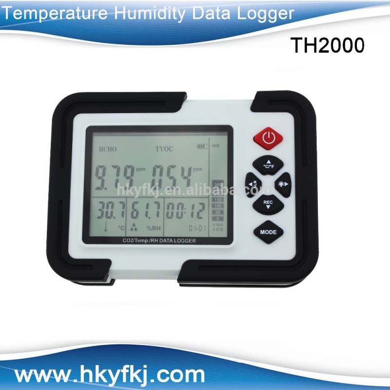 マルチ機能co2の加湿温度データメモリtn2000とデータロガー-温度計問屋・仕入れ・卸・卸売り