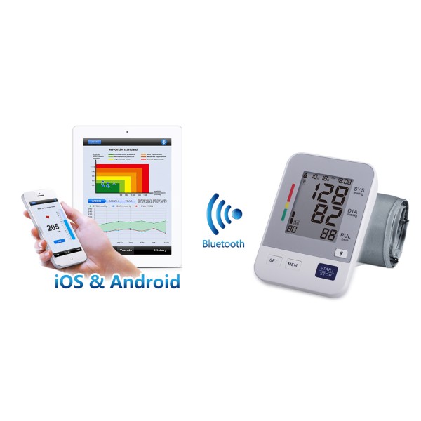 Ce & fdaが承認アーム自動血圧モニター付きbluetooth-圧力モニター問屋・仕入れ・卸・卸売り