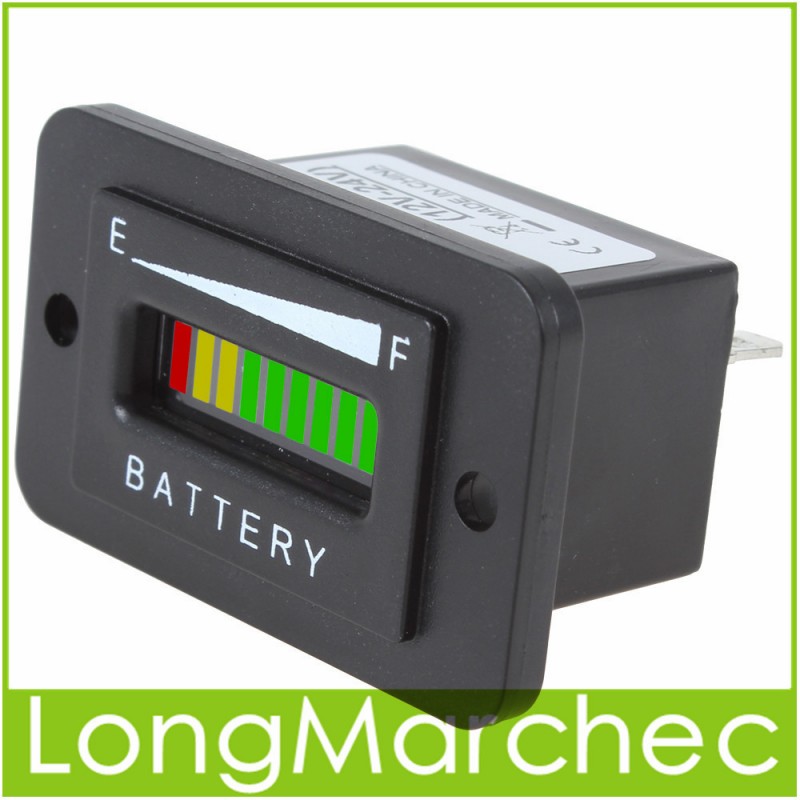 12v/24v36v48v3- カラーledバッテリーインジケーターメーター10-bar充電状態インジケータ-バッテリーテスター問屋・仕入れ・卸・卸売り