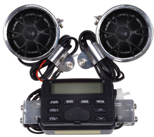 バイクのハンドルバーマウントmp3スピーカーオーディオラジオホンダ用巡洋艦aux入力-その他電気機器問屋・仕入れ・卸・卸売り