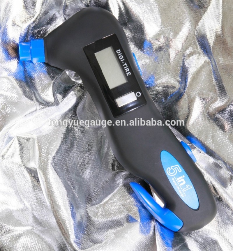 高品質の工場価格タイヤの圧力計懐中電灯付きシートベルトカッター-圧力計問屋・仕入れ・卸・卸売り