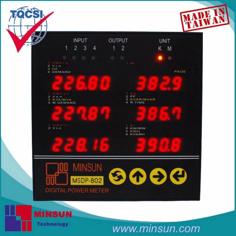 Msdp- 802ledディスプレイ三相6窓多機能パワーメータ-パワーメーター問屋・仕入れ・卸・卸売り