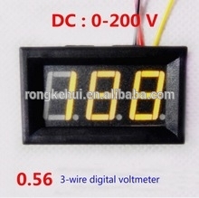 0.563線「 黄色0-200vdcデジタル電圧計を導いた-電圧計問屋・仕入れ・卸・卸売り