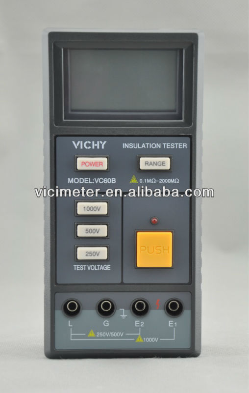 Vc60b31/2最大桁。 デジタルメガオームメータ1000v範囲-抵抗計問屋・仕入れ・卸・卸売り