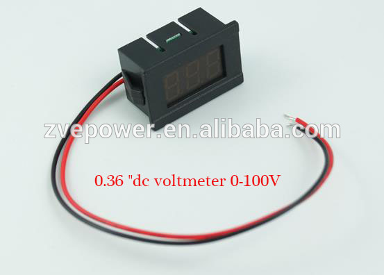 V33D 2線式0.36シェル0ボルトの100ボルトデジタル電圧計電気自動車赤/緑/青表示用オプション-電圧計問屋・仕入れ・卸・卸売り