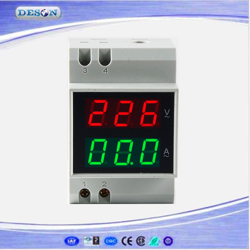 家族中古液晶デュアルデジタルディスプレイレールac電圧計電流計ac200- 450ac0.2- 99.9a-パワーメーター問屋・仕入れ・卸・卸売り