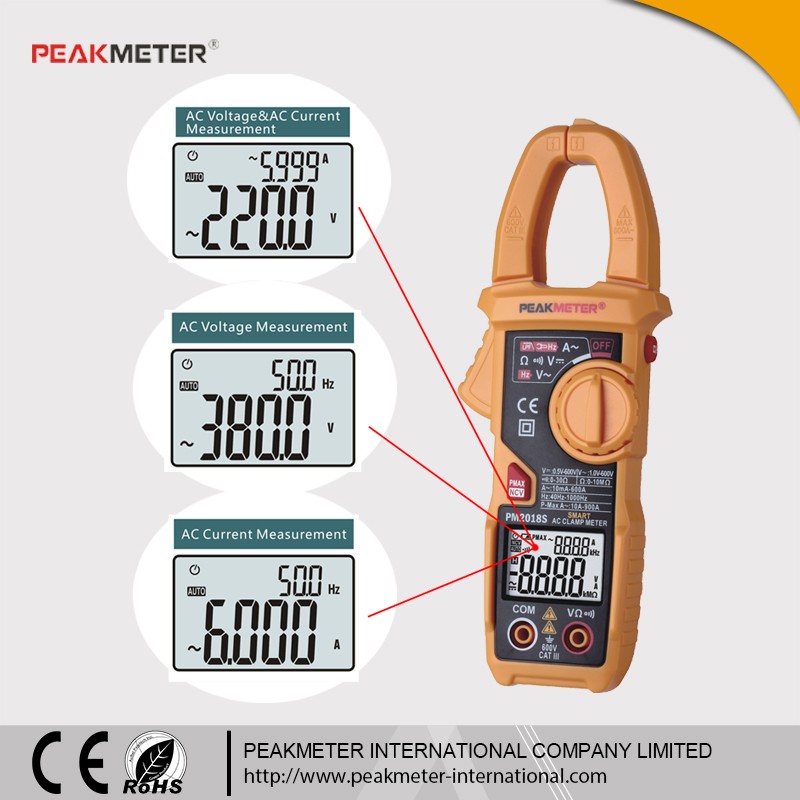 デュアルディスプレイ6000カウントスーパースマートpm2018sacデジタルクランプメーター-クランプメーター問屋・仕入れ・卸・卸売り