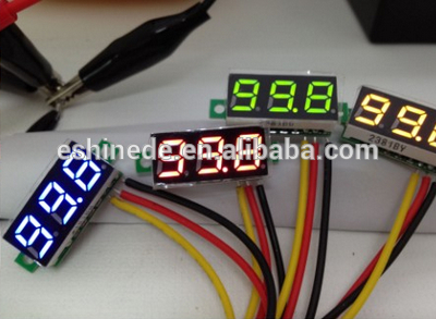 新しいミニ0.28 "電圧計dc 0-100ボルトdcデジタル電圧計ledパネル電源モニタ赤/ブルー/グリーン/イエローオプション良い-電圧計問屋・仕入れ・卸・卸売り