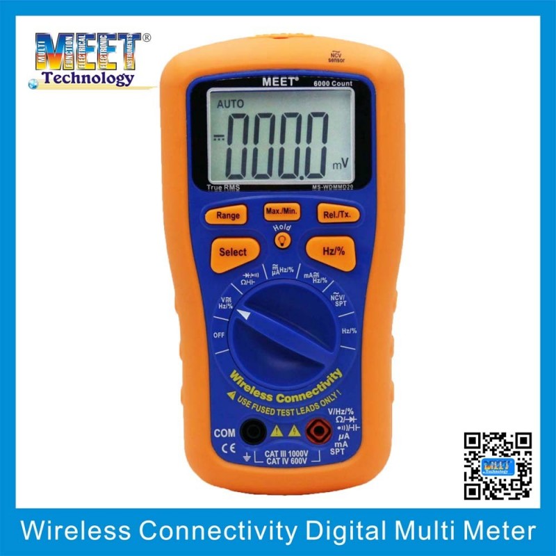 MS-WDMMD20オートレンジング6000カウントワイヤレスデジタルマルチメータでbluetoothとアプリ-マルチメーター問屋・仕入れ・卸・卸売り