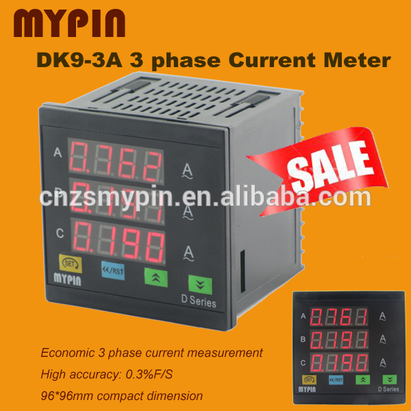 Mypin DK9-3A経済3相デジタル led ampmeter電流計-電圧計問屋・仕入れ・卸・卸売り