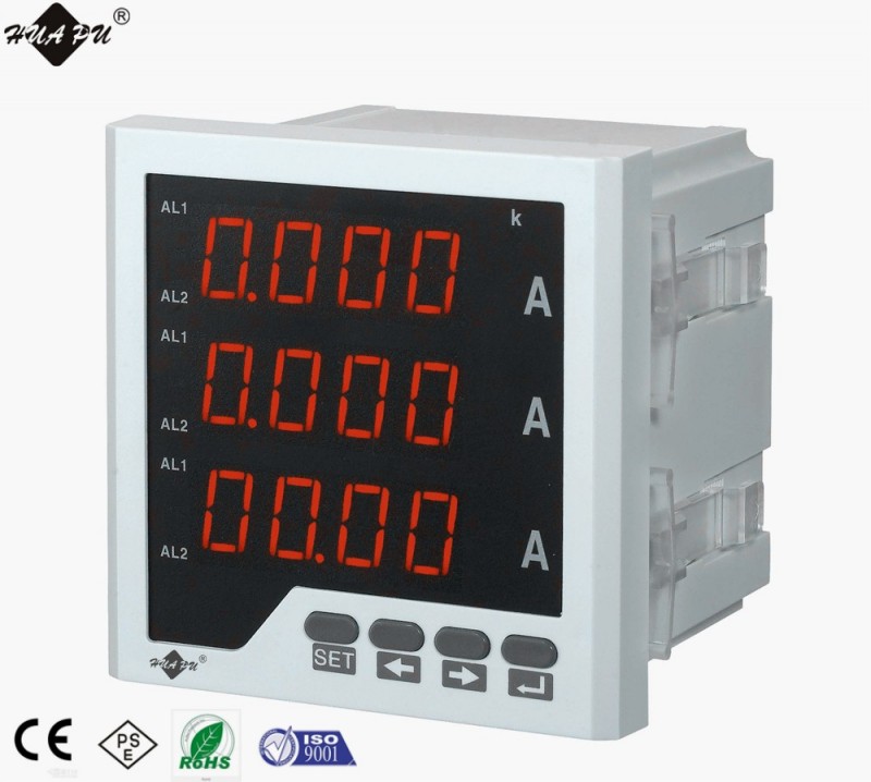 Ledデジタルディスプレイ三相電流パネルメーターac電流計72 × 72ミリメートル-流速計問屋・仕入れ・卸・卸売り