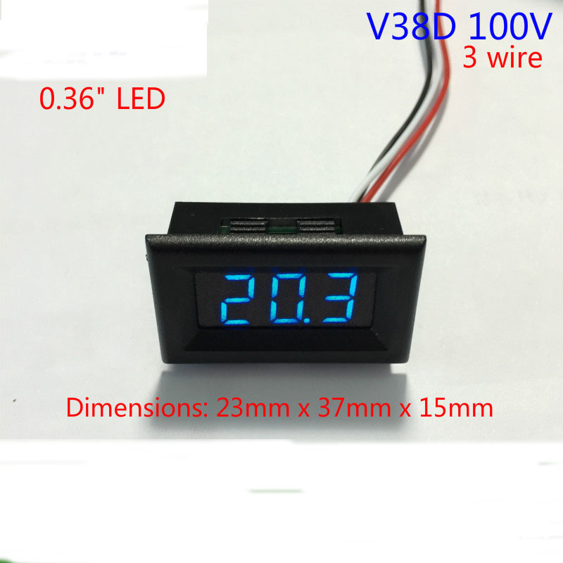 V38d 3ワイヤdc0-100v ledパネルデジタル表示電圧計電圧計-電圧計問屋・仕入れ・卸・卸売り