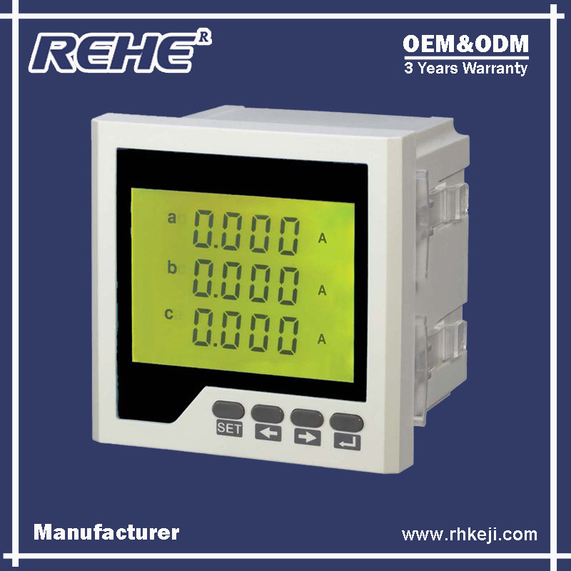 Rh- 3aa7yrehe3年間の保証付きパネルメータデジタル3- 相電流計、 電流計、 液晶デジタルディスプレイ-流速計問屋・仕入れ・卸・卸売り
