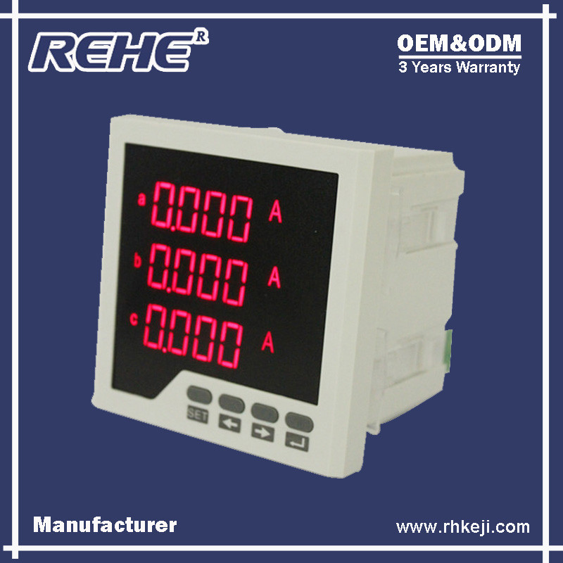 Rh- 3aa73rehe3年間の保証付きパネルメータデジタル3- 相電流計、 電流計、 ledデジタル表示-流速計問屋・仕入れ・卸・卸売り