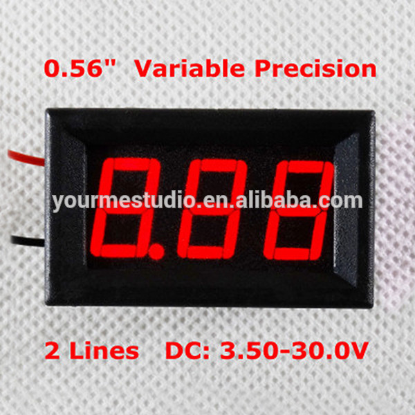『0.56可変精度28v赤色ledデジタル直流電圧計オート車用-電圧計問屋・仕入れ・卸・卸売り