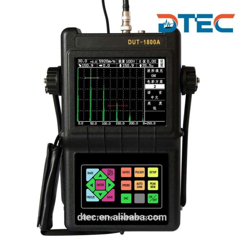 Dtec DUT-1800Aポータブルデジタル超音波探傷器ndtテスト、超音波、溶接検査、パーフェクトdacとavg曲線。-工業用金属探知器問屋・仕入れ・卸・卸売り