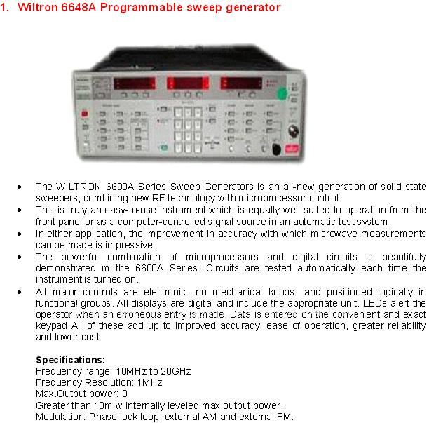 wiltron6648掃引信号発生器、 プログラマブル-信号発生器問屋・仕入れ・卸・卸売り