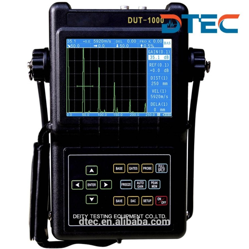 Dtec DUT-1000ポータブルデジタル超音波探傷器ndtテスト、超音波、溶接検査、をスキャン、ce、iso証明書-工業用金属探知器問屋・仕入れ・卸・卸売り