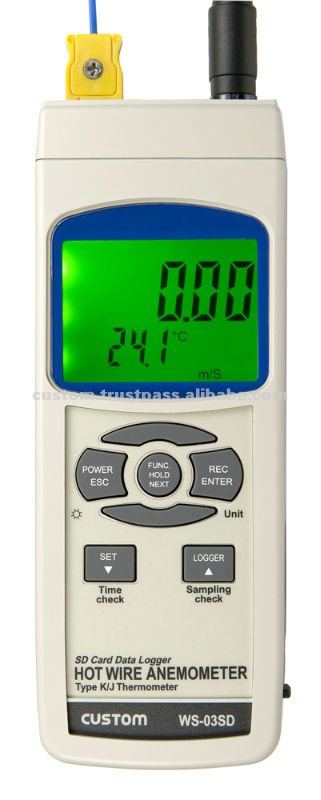 WS-03SD: SDカードデータ自動記録器が付いているデジタル風力計-速度測定器問屋・仕入れ・卸・卸売り